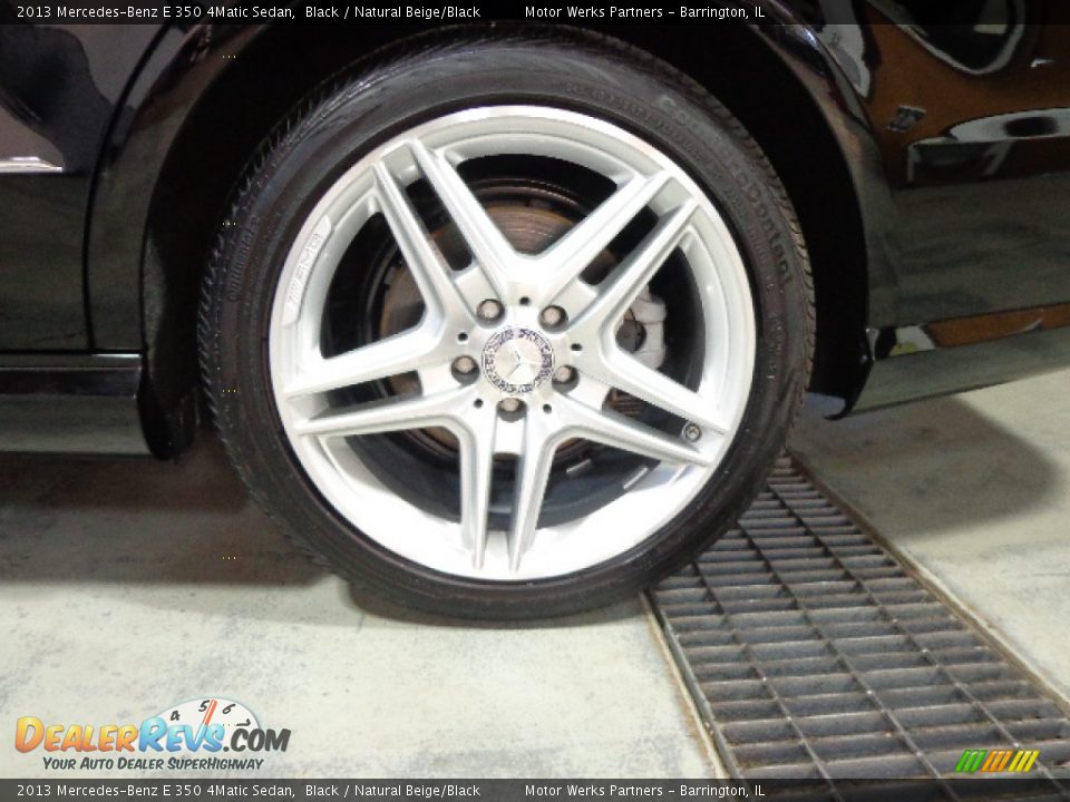 2013 Mercedes-Benz E 350 4Matic Sedan Black / Natural Beige/Black Photo #14