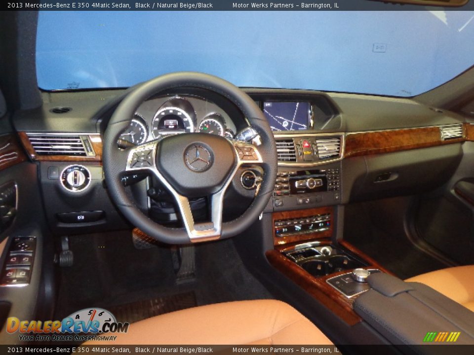 2013 Mercedes-Benz E 350 4Matic Sedan Black / Natural Beige/Black Photo #18