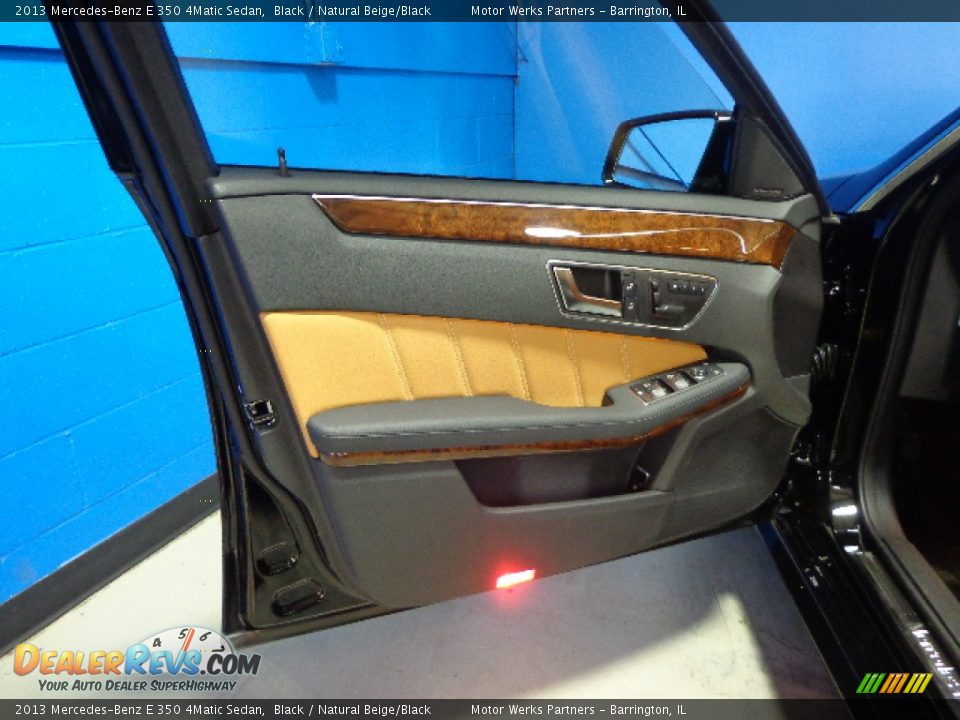 2013 Mercedes-Benz E 350 4Matic Sedan Black / Natural Beige/Black Photo #19