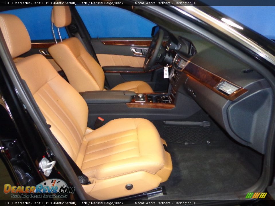 2013 Mercedes-Benz E 350 4Matic Sedan Black / Natural Beige/Black Photo #25