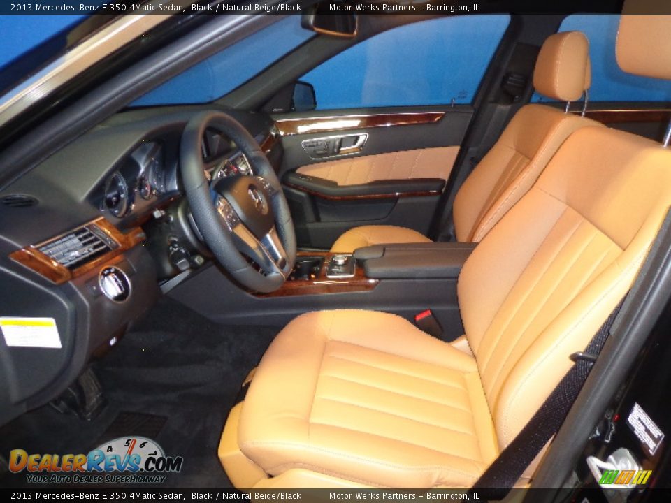 2013 Mercedes-Benz E 350 4Matic Sedan Black / Natural Beige/Black Photo #27