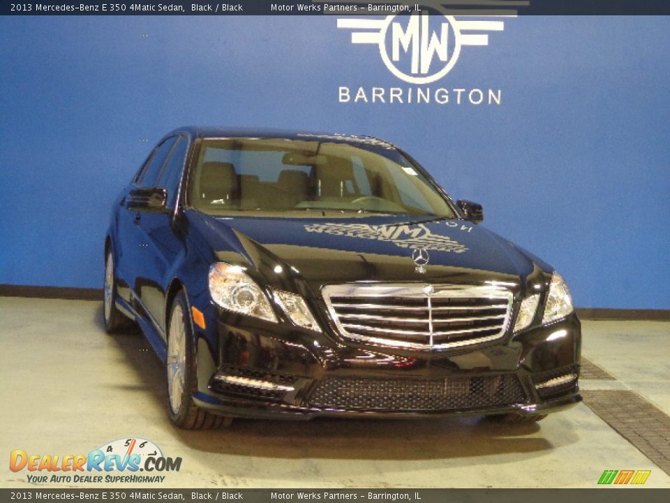 2013 Mercedes-Benz E 350 4Matic Sedan Black / Black Photo #1