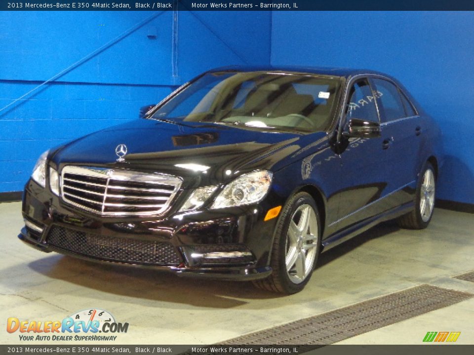 2013 Mercedes-Benz E 350 4Matic Sedan Black / Black Photo #3