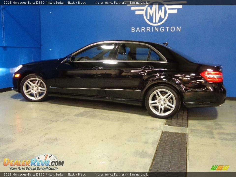 2013 Mercedes-Benz E 350 4Matic Sedan Black / Black Photo #4