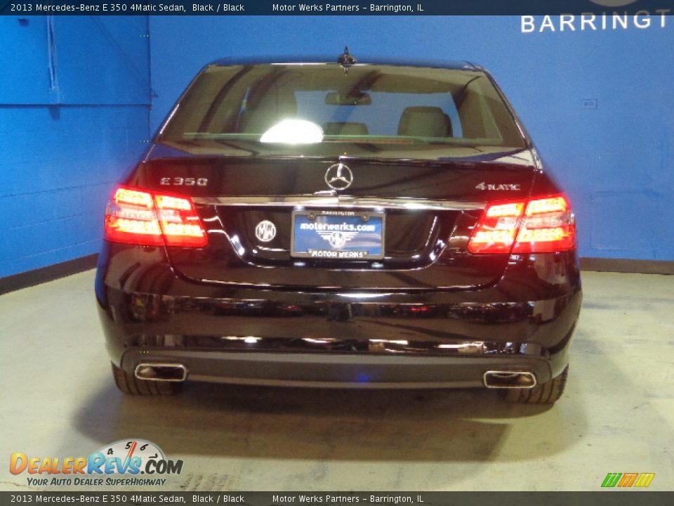 2013 Mercedes-Benz E 350 4Matic Sedan Black / Black Photo #6