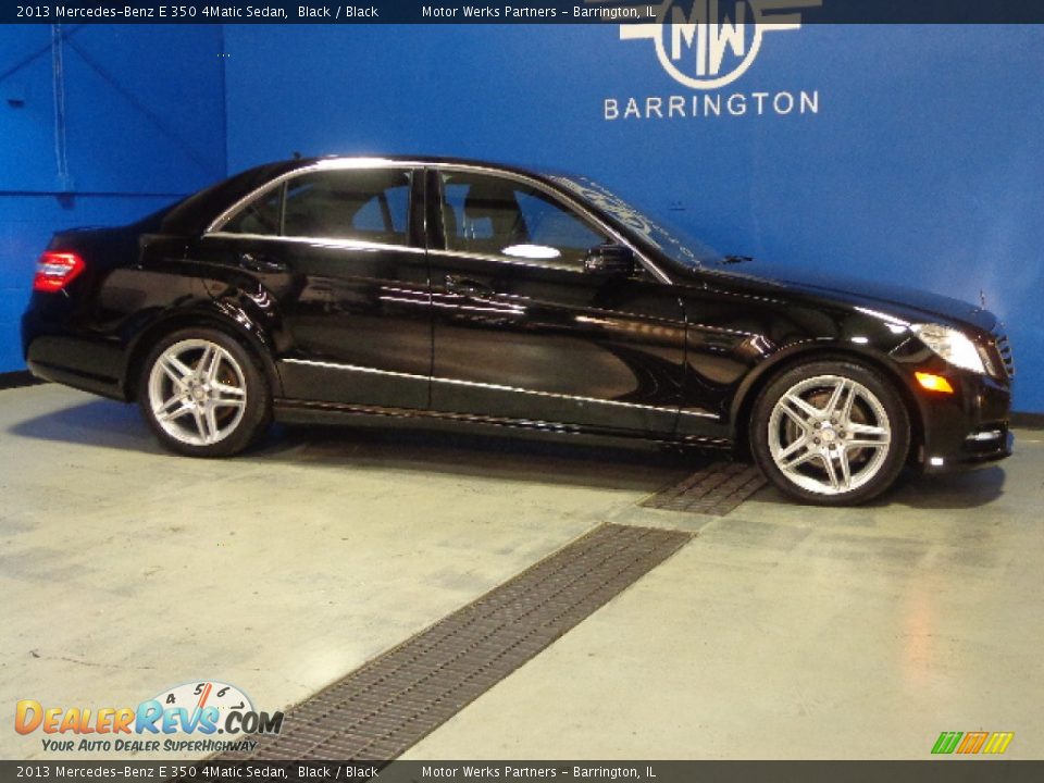 2013 Mercedes-Benz E 350 4Matic Sedan Black / Black Photo #8