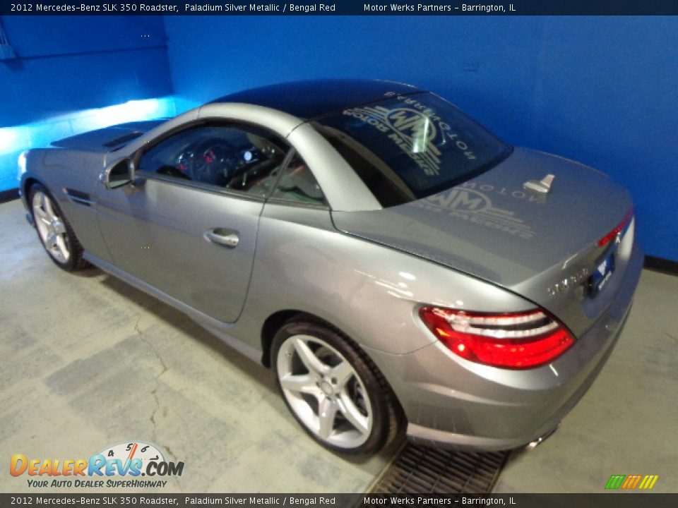 2012 Mercedes-Benz SLK 350 Roadster Paladium Silver Metallic / Bengal Red Photo #14