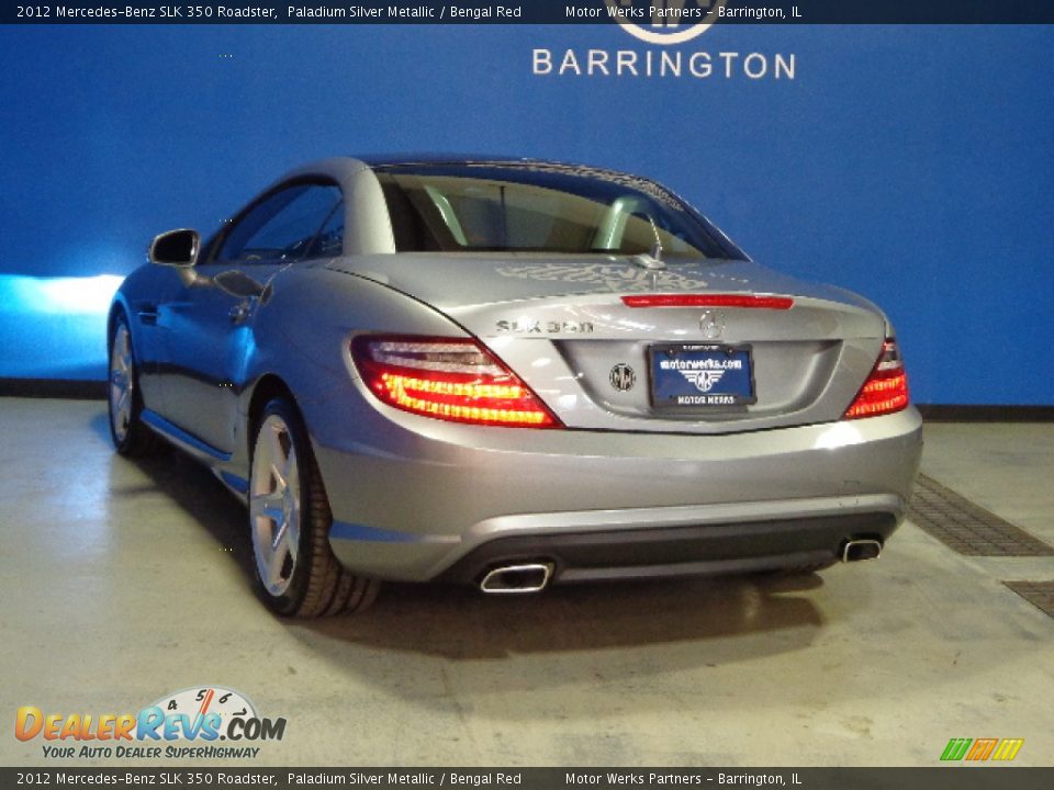 2012 Mercedes-Benz SLK 350 Roadster Paladium Silver Metallic / Bengal Red Photo #20