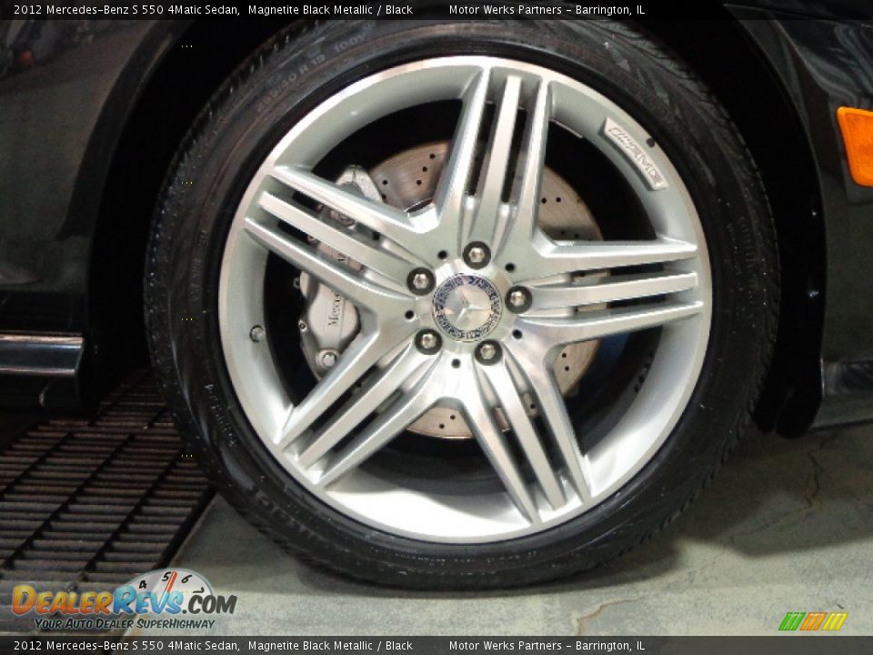 2012 Mercedes-Benz S 550 4Matic Sedan Magnetite Black Metallic / Black Photo #12