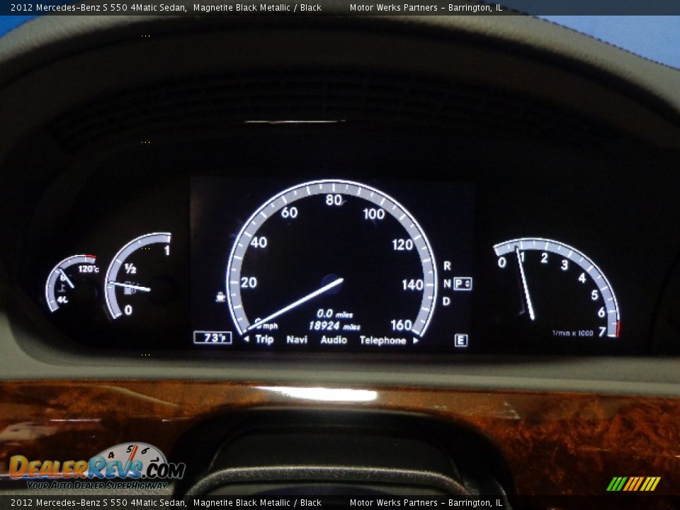 2012 Mercedes-Benz S 550 4Matic Sedan Magnetite Black Metallic / Black Photo #20