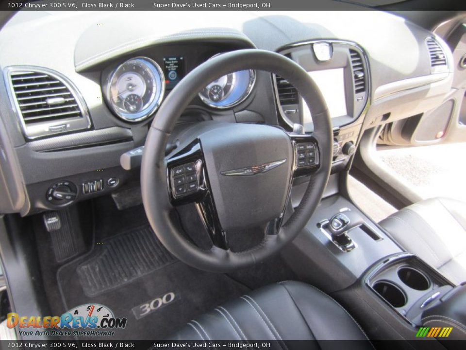 2012 Chrysler 300 S V6 Gloss Black / Black Photo #29