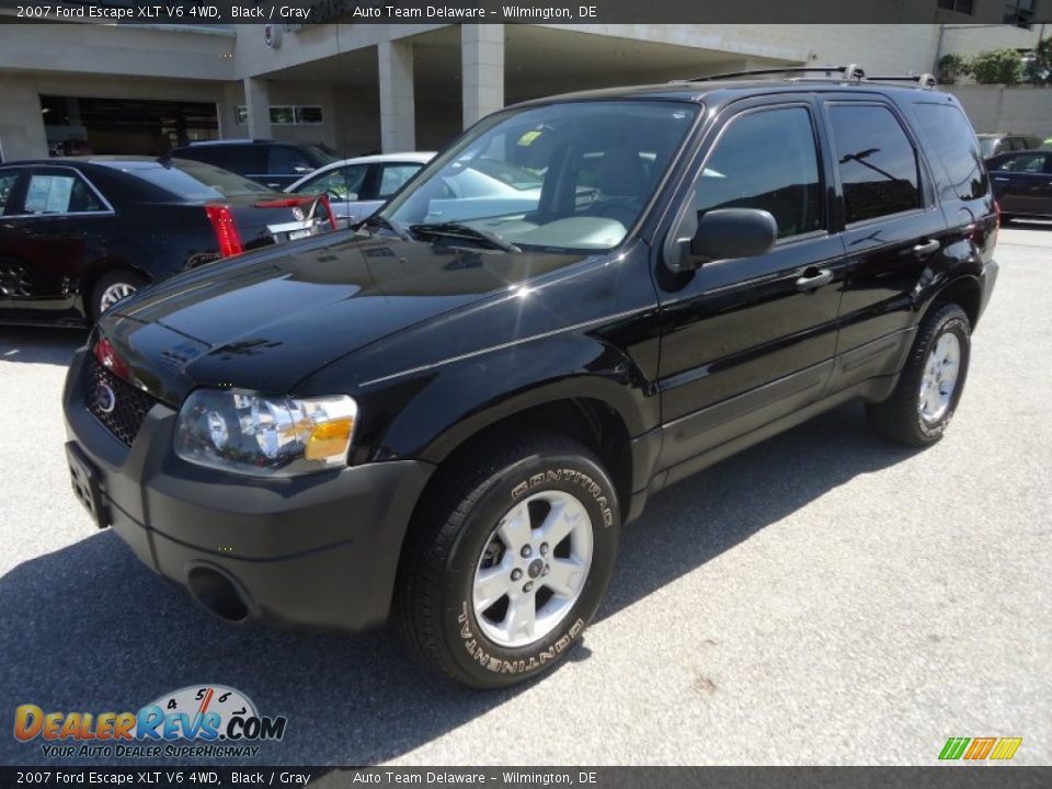 2007 Ford Escape XLT V6 4WD Black / Gray Photo #2