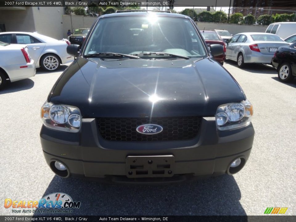 2007 Ford Escape XLT V6 4WD Black / Gray Photo #3