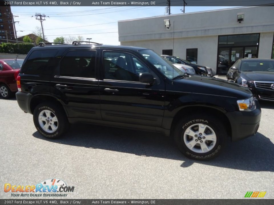 2007 Ford Escape XLT V6 4WD Black / Gray Photo #5