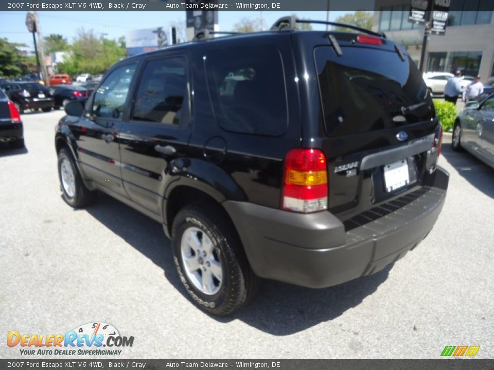 2007 Ford Escape XLT V6 4WD Black / Gray Photo #8