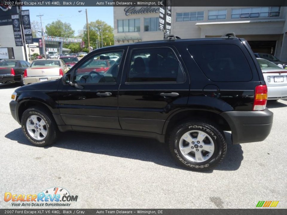 2007 Ford Escape XLT V6 4WD Black / Gray Photo #9