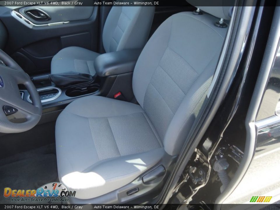 2007 Ford Escape XLT V6 4WD Black / Gray Photo #12