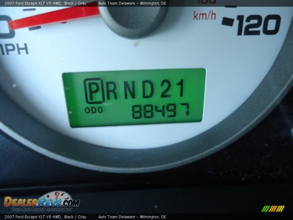 2007 Ford Escape XLT V6 4WD Black / Gray Photo #13