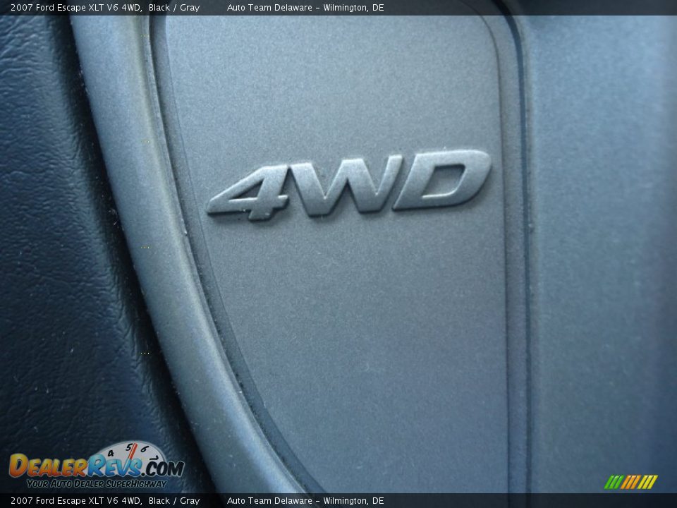 2007 Ford Escape XLT V6 4WD Black / Gray Photo #15