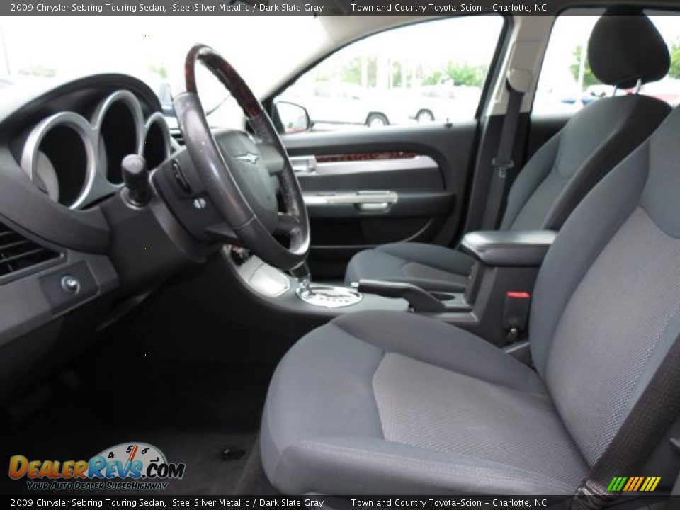 2009 Chrysler Sebring Touring Sedan Steel Silver Metallic / Dark Slate Gray Photo #8