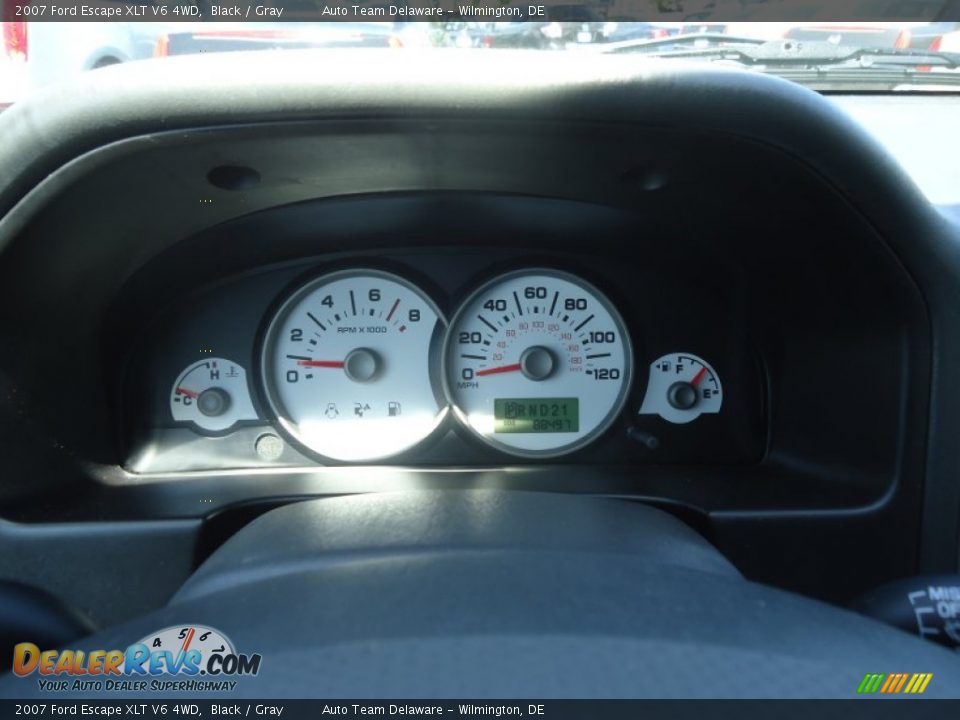 2007 Ford Escape XLT V6 4WD Black / Gray Photo #25