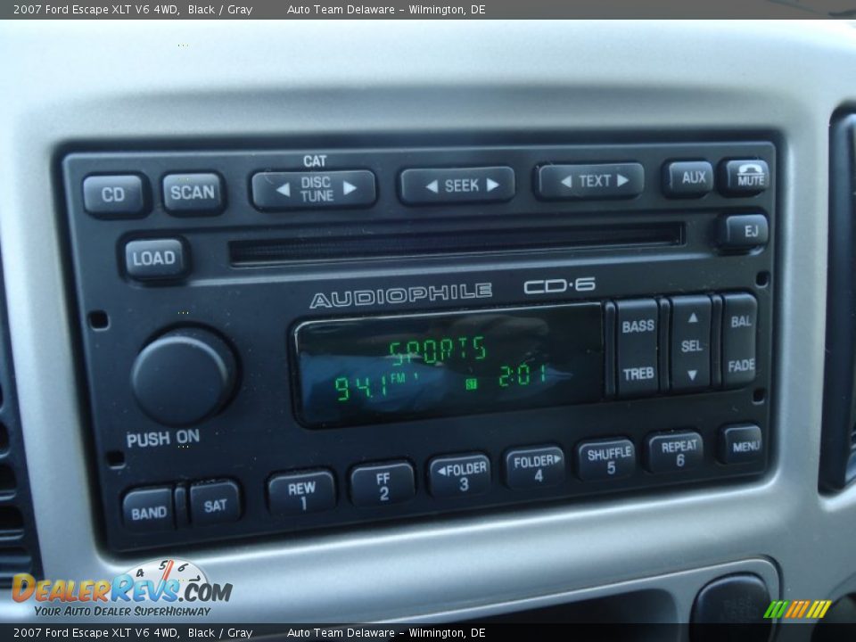2007 Ford Escape XLT V6 4WD Black / Gray Photo #26