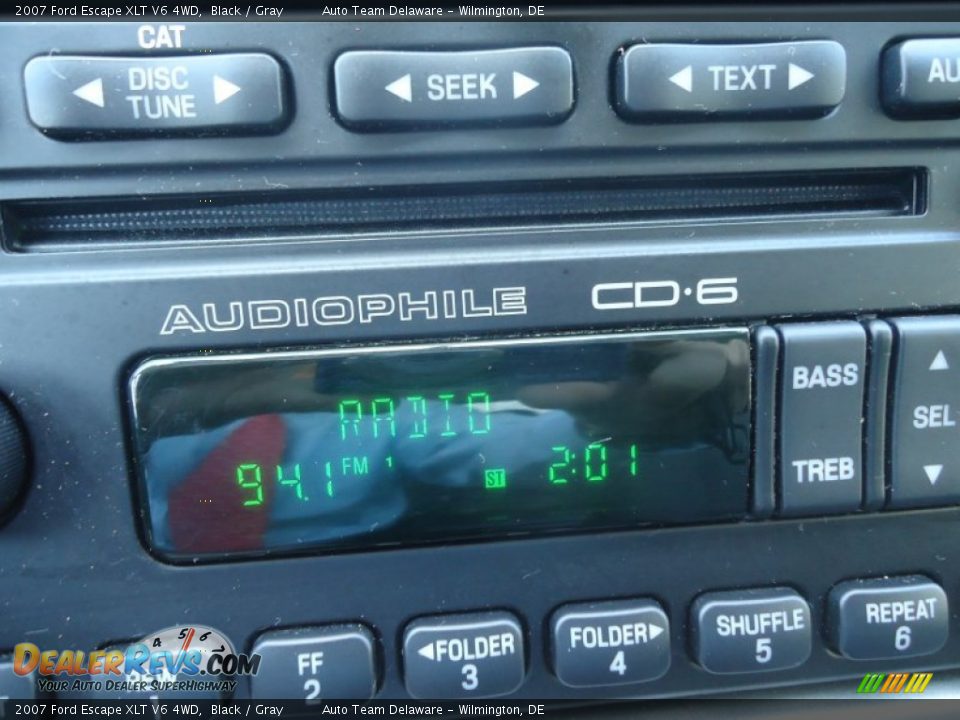 2007 Ford Escape XLT V6 4WD Black / Gray Photo #31