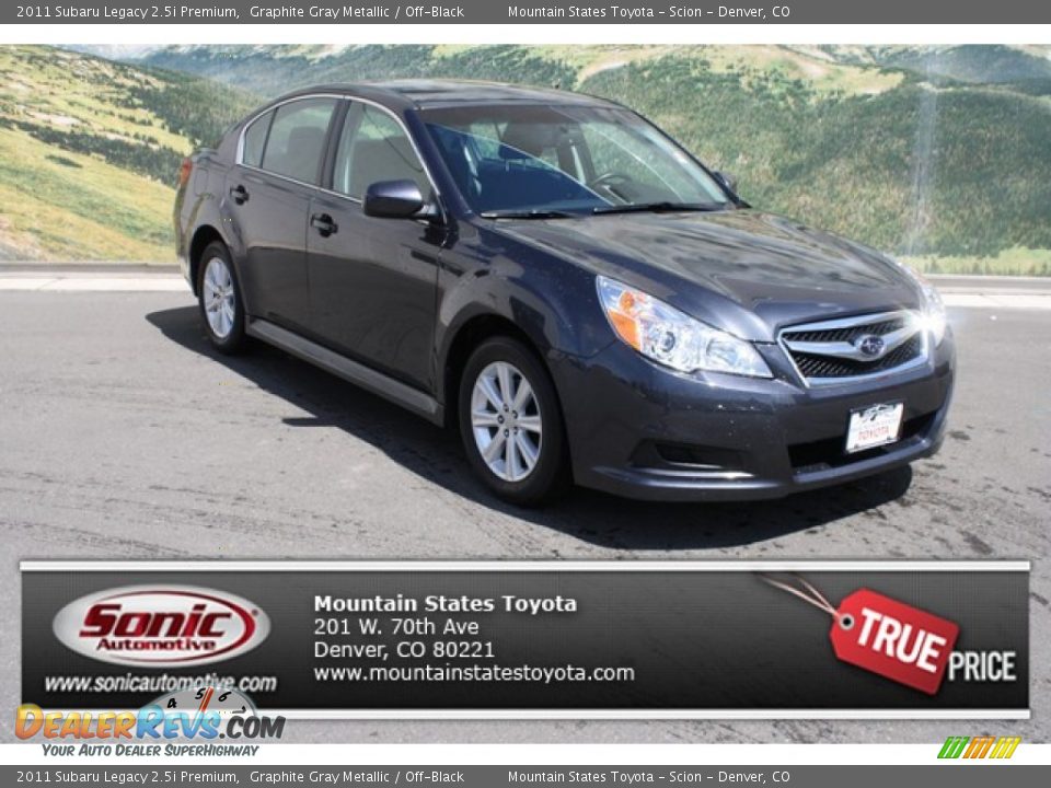 2011 Subaru Legacy 2.5i Premium Graphite Gray Metallic / Off-Black Photo #1