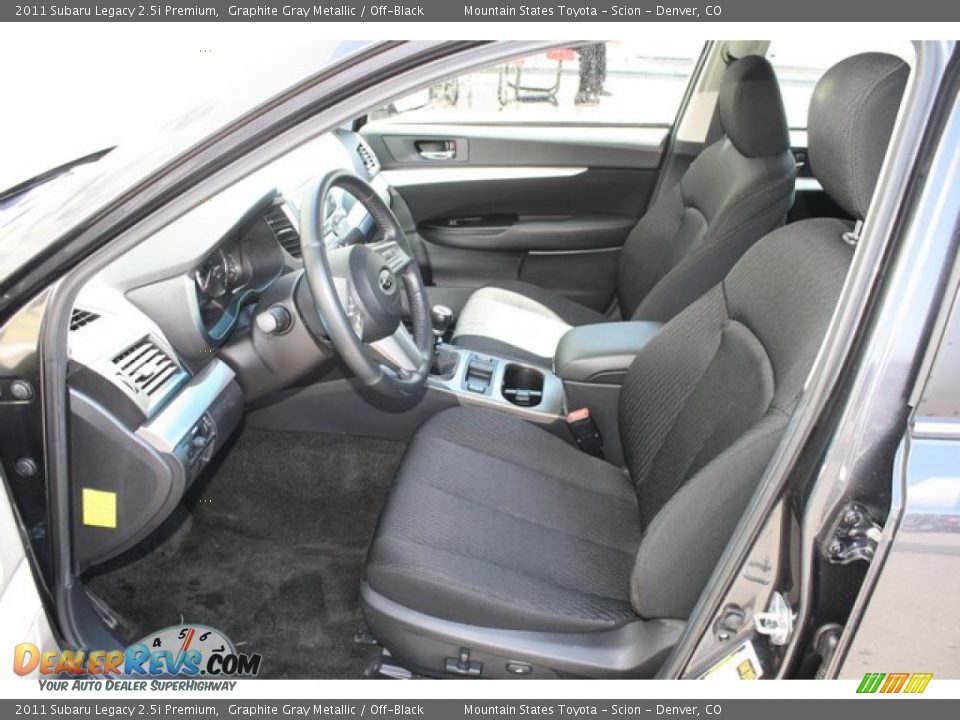 2011 Subaru Legacy 2.5i Premium Graphite Gray Metallic / Off-Black Photo #10