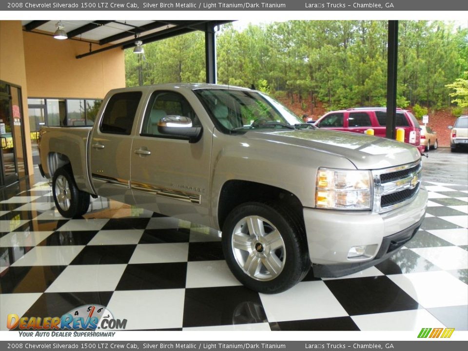 2008 Chevrolet Silverado 1500 LTZ Crew Cab Silver Birch Metallic / Light Titanium/Dark Titanium Photo #1