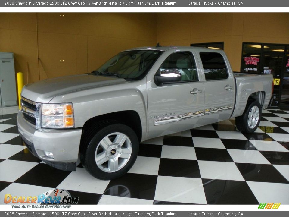 2008 Chevrolet Silverado 1500 LTZ Crew Cab Silver Birch Metallic / Light Titanium/Dark Titanium Photo #3
