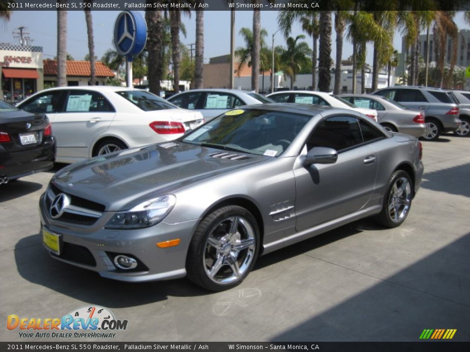 2011 Mercedes-Benz SL 550 Roadster Palladium Silver Metallic / Ash Photo #5