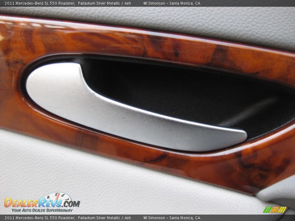 2011 Mercedes-Benz SL 550 Roadster Palladium Silver Metallic / Ash Photo #8