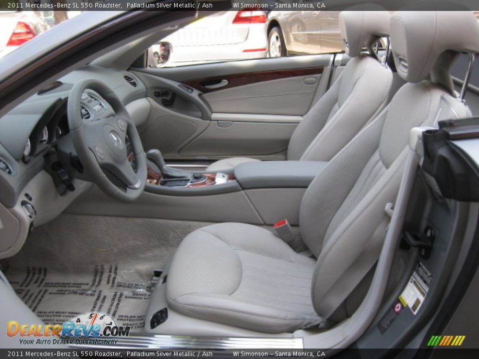 2011 Mercedes-Benz SL 550 Roadster Palladium Silver Metallic / Ash Photo #19