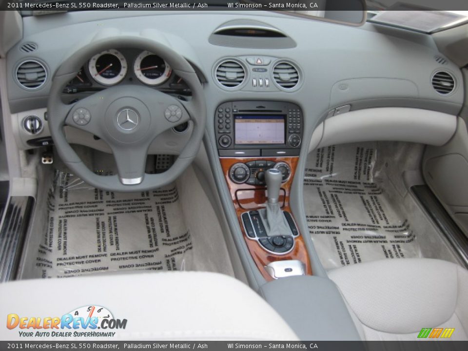 2011 Mercedes-Benz SL 550 Roadster Palladium Silver Metallic / Ash Photo #20