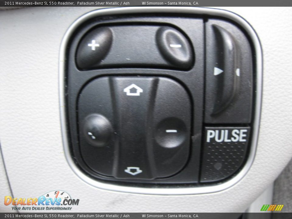2011 Mercedes-Benz SL 550 Roadster Palladium Silver Metallic / Ash Photo #22