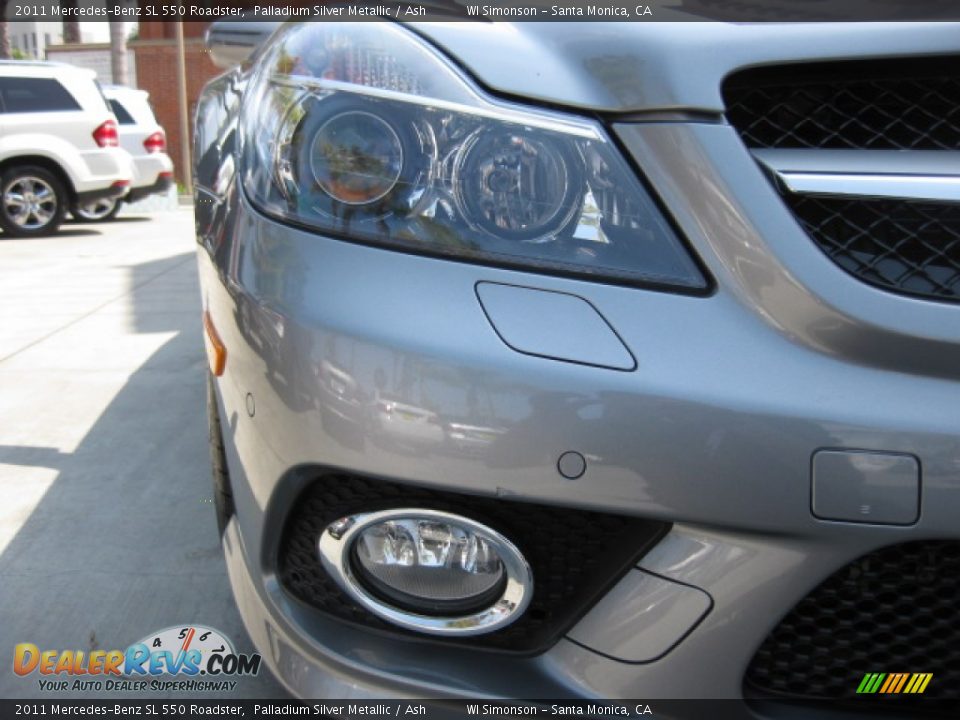 2011 Mercedes-Benz SL 550 Roadster Palladium Silver Metallic / Ash Photo #23