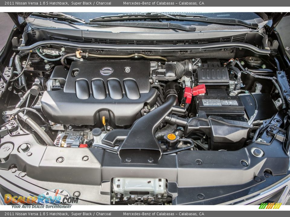 2011 Nissan Versa 1.8 S Hatchback Super Black / Charcoal Photo #9