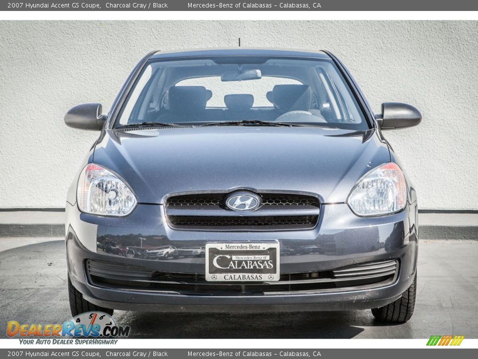 2007 Hyundai Accent GS Coupe Charcoal Gray / Black Photo #2