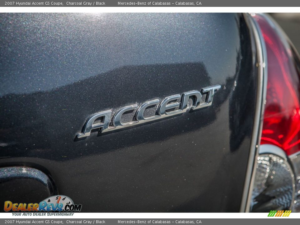 2007 Hyundai Accent GS Coupe Charcoal Gray / Black Photo #7