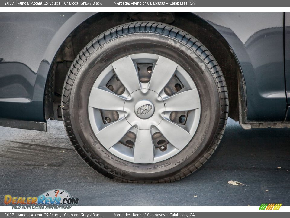 2007 Hyundai Accent GS Coupe Charcoal Gray / Black Photo #8