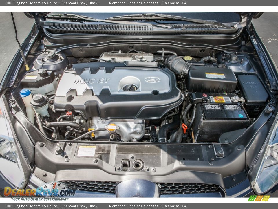 2007 Hyundai Accent GS Coupe Charcoal Gray / Black Photo #9