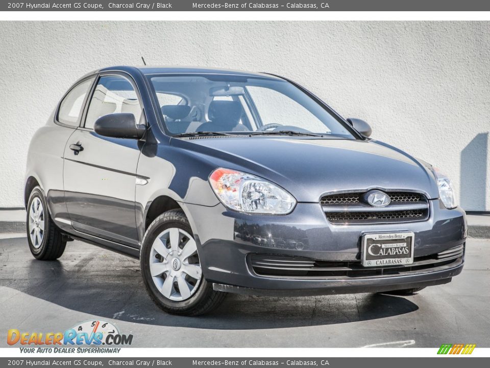 2007 Hyundai Accent GS Coupe Charcoal Gray / Black Photo #12