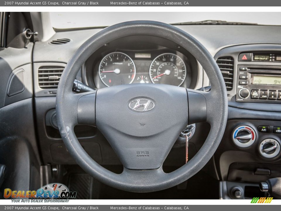 2007 Hyundai Accent GS Coupe Charcoal Gray / Black Photo #15
