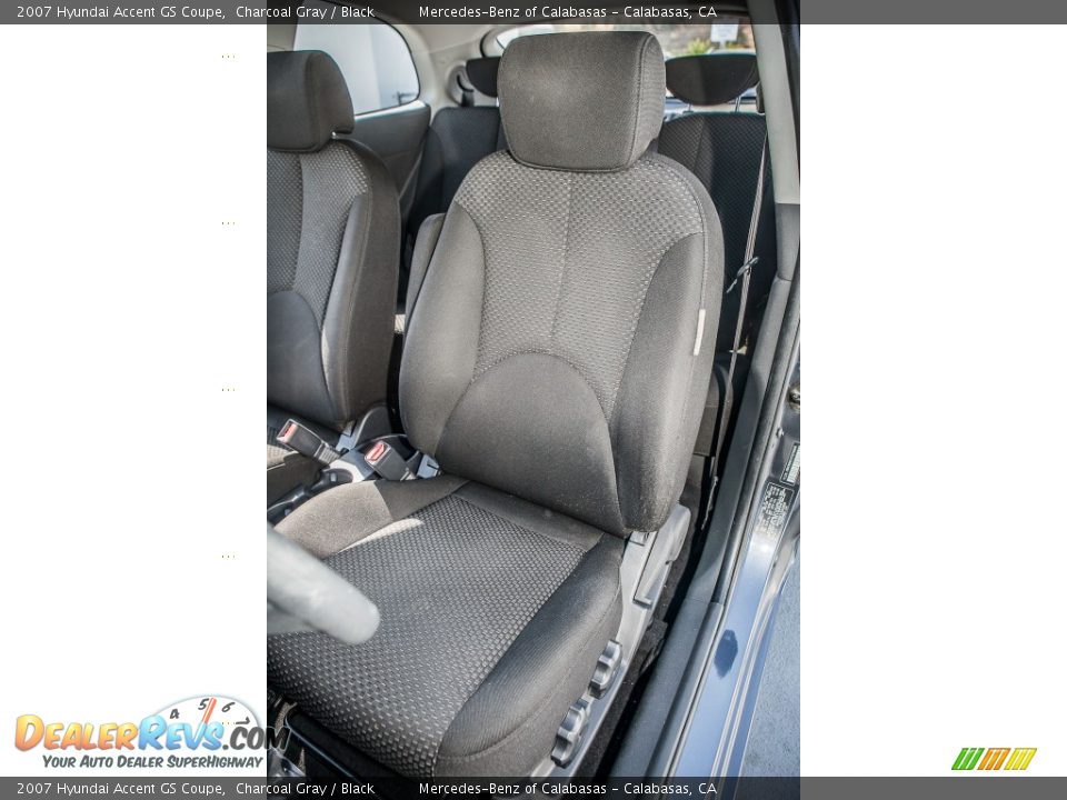 2007 Hyundai Accent GS Coupe Charcoal Gray / Black Photo #19
