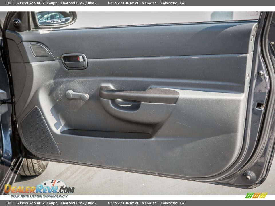 2007 Hyundai Accent GS Coupe Charcoal Gray / Black Photo #22