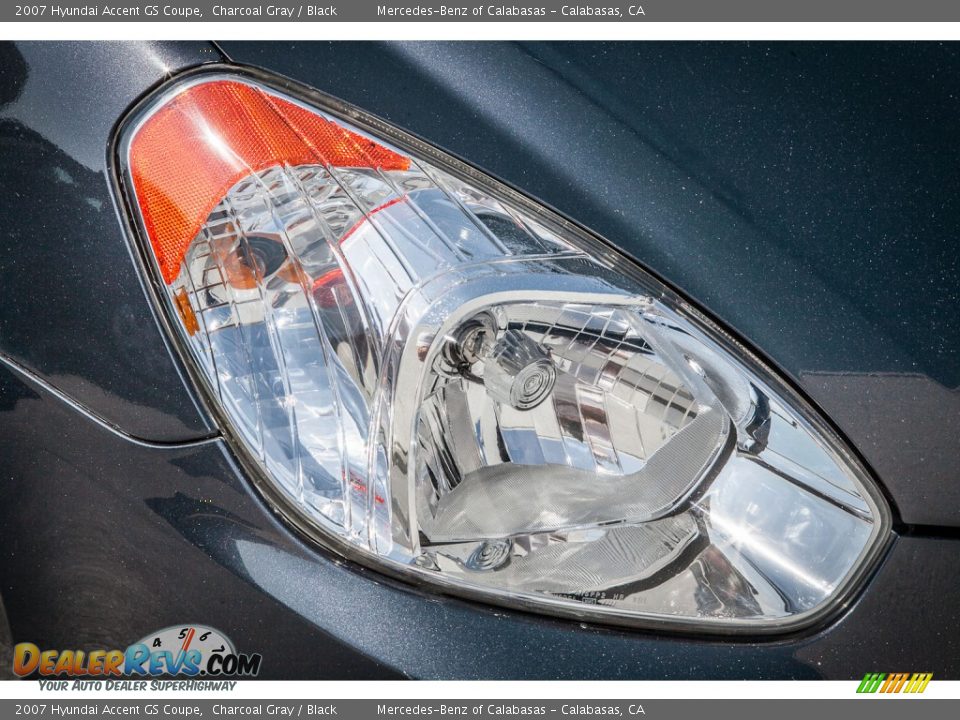 2007 Hyundai Accent GS Coupe Charcoal Gray / Black Photo #25