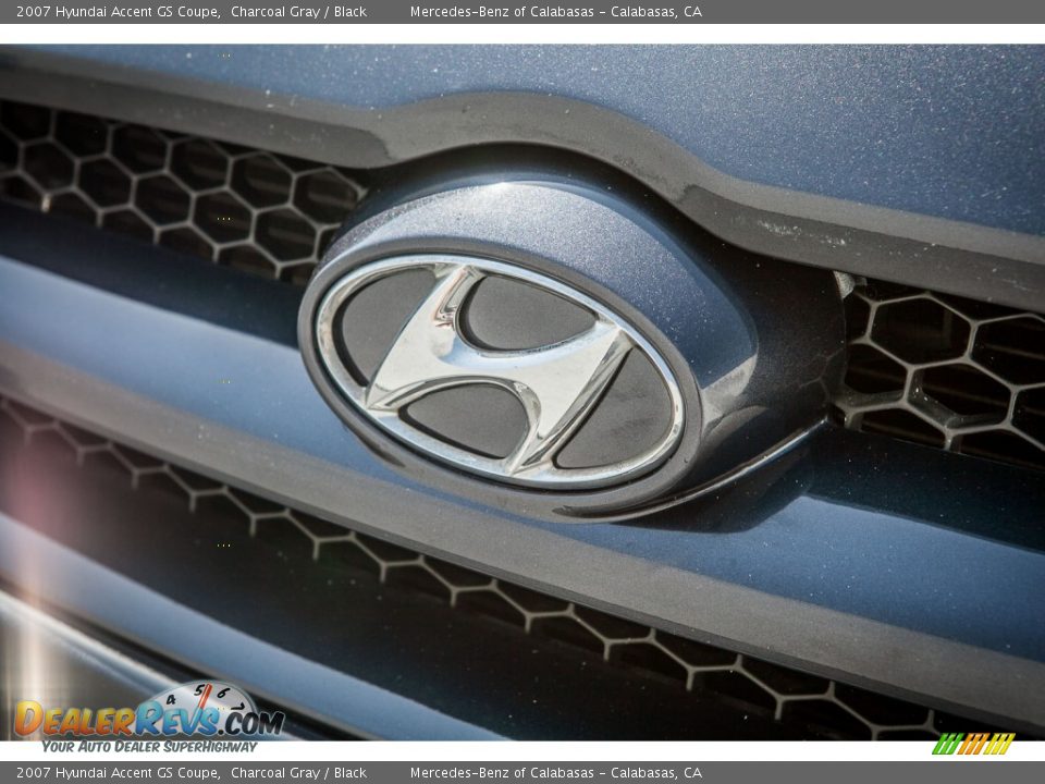 2007 Hyundai Accent GS Coupe Charcoal Gray / Black Photo #26