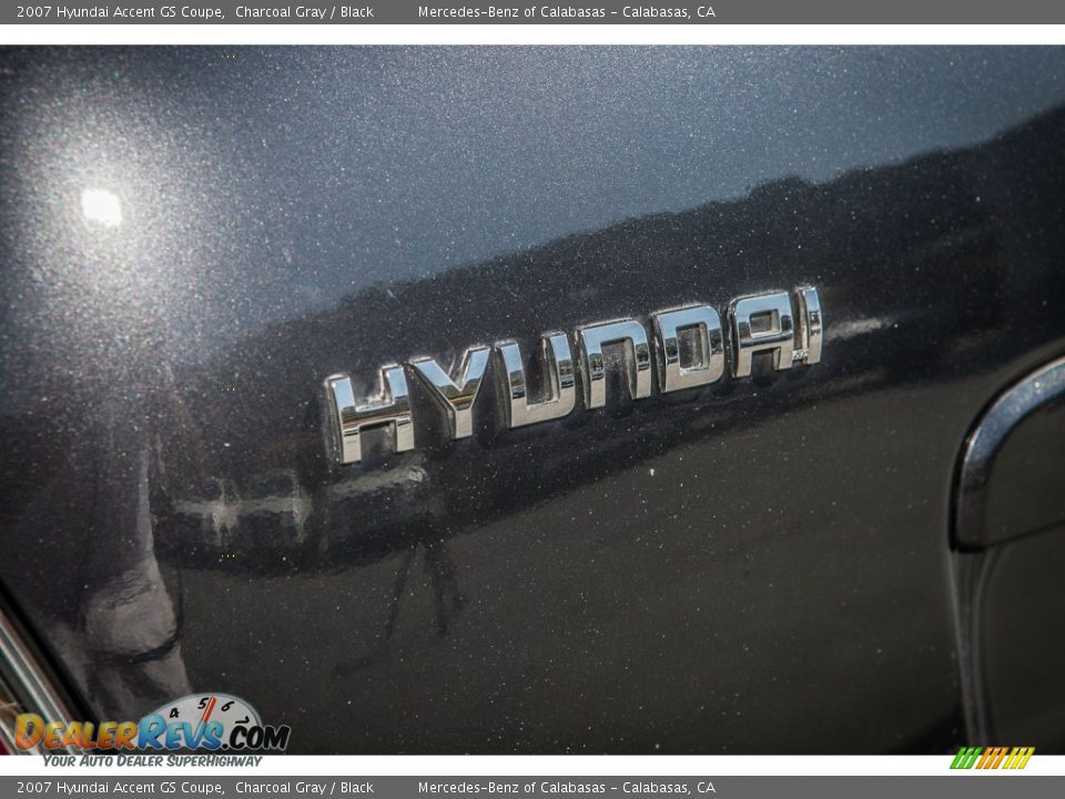 2007 Hyundai Accent GS Coupe Charcoal Gray / Black Photo #28