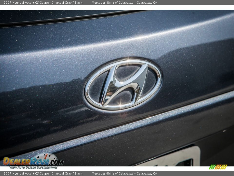2007 Hyundai Accent GS Coupe Charcoal Gray / Black Photo #29